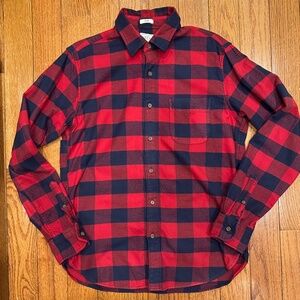 J CREW - RED AND NAVY FLANNEL - SIZE M